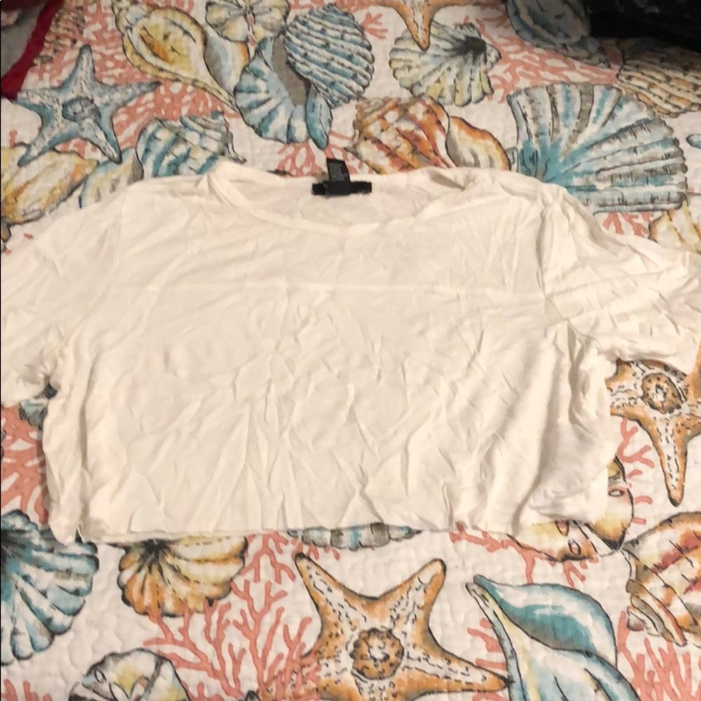 White crop top